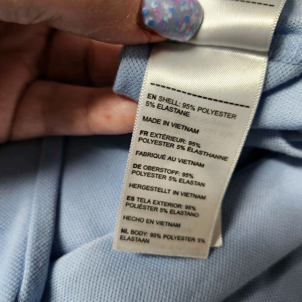 UNTUCKit Mens Short Sleeve Regular Fit Ceasar Polo Shirt XL Sky Blue W/ pocket - Picture 10 of 10